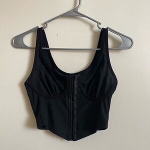 Black Corset Bustier Crop Top